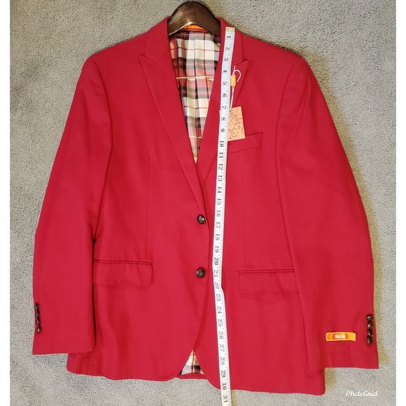 NWT ❤ TALLIA Red Sports Coat Size 40R - Picture 9 of 11